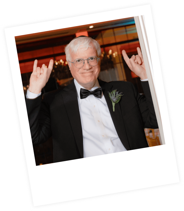 A father celebrating