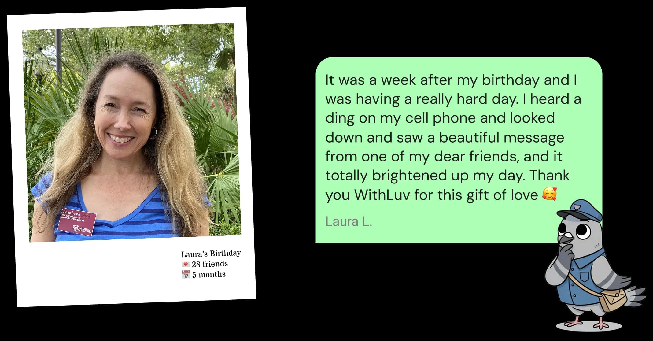Laura's testimonial