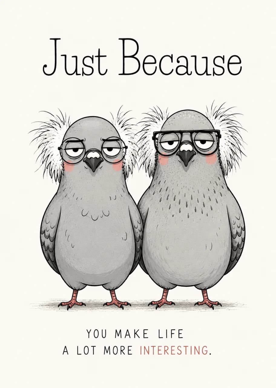 Just because you make life interesting