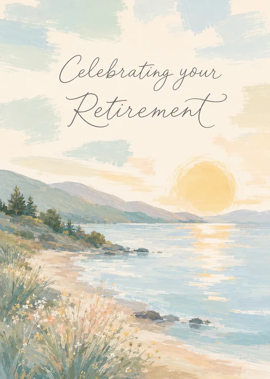 relaxing retirement card